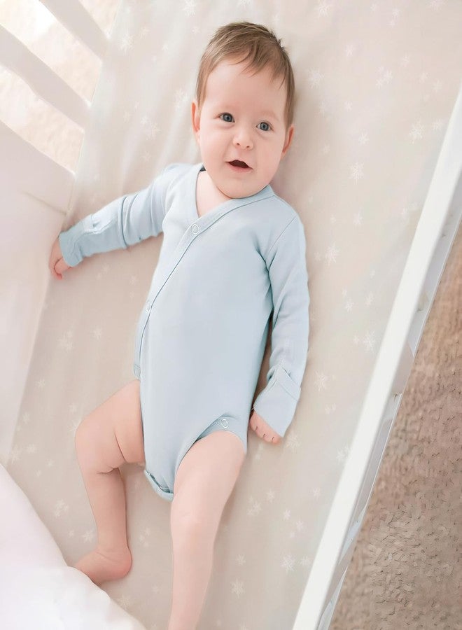 GRSSDER Stretchy Ultra Soft Jersey Knit Pack and Play Sheets Set 3 Pack, Portable/Mini Crib Sheets for Boys and Girls, Universal Fit for Pack N Plays Safe and Snug, Cute Watercolor Cows and Birds Print - Image 5